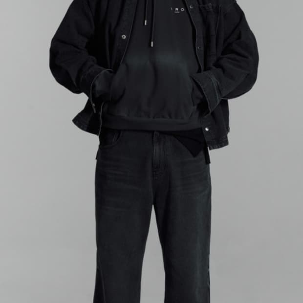 Iro 제리 엣지 미네랄 워싱 후드 티셔츠 블랙
