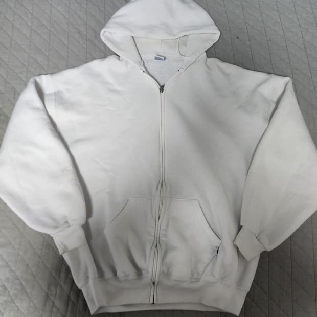 [XL] 90s 빈티지 러셀 애슬레틱 후드집업 화이트