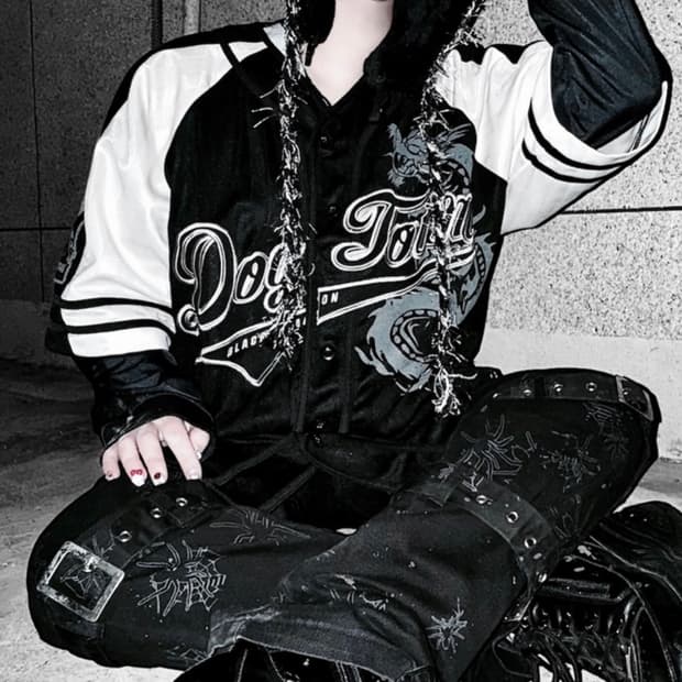 DOGTOWN 도그타운 드래곤 자수 반팔 져지