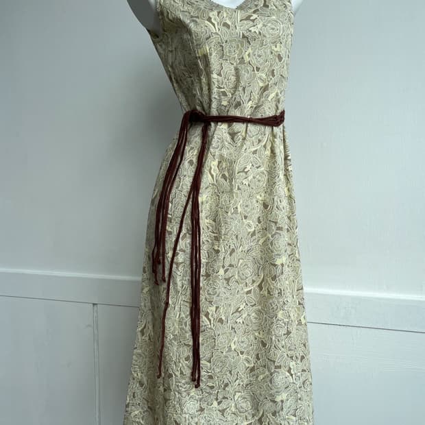 *SALE) MAJOLICA 플로럴 코튼 롱 원피스 