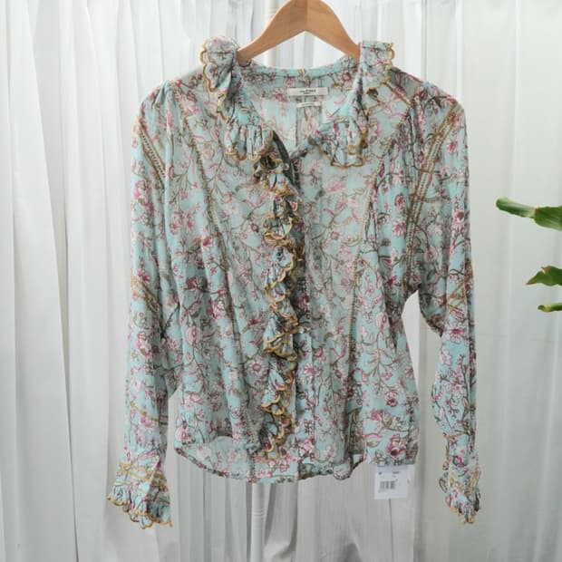ISABEL MARANT 에스닉 플라워 프릴 블라우스 2008