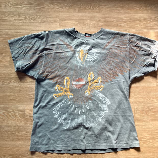 90s 독수리 할리데이비슨 티셔츠 