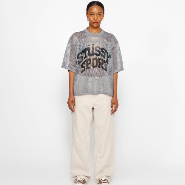 [Stüssy/스투시] Sport Jersey silver (M)