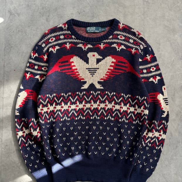 폴로랄프로렌 썬더버드 아즈텍 니트