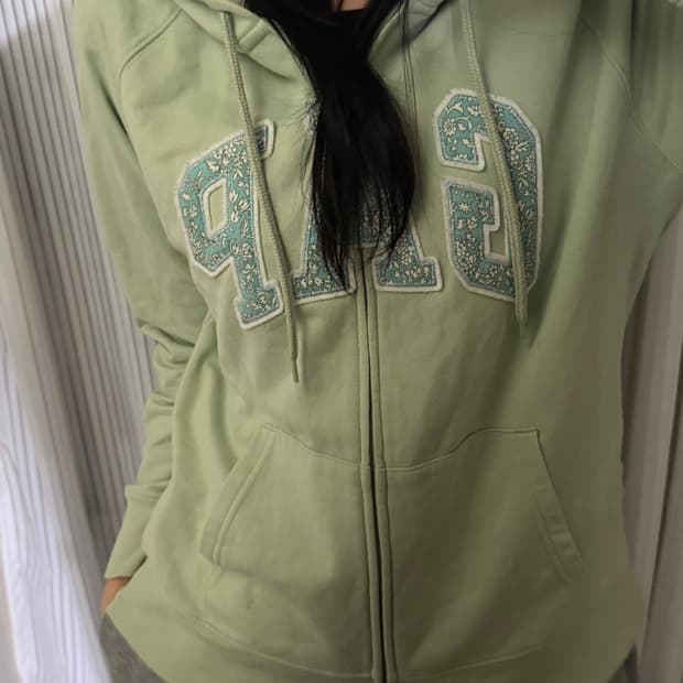 갭 연두색 후드집업 L