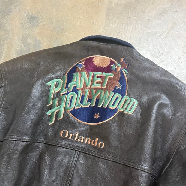 90s Planet Hollywood 레더자켓