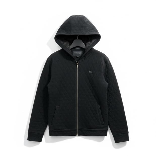 버버리 블랙라벨 퀼팅 후드 집업 블랙 3