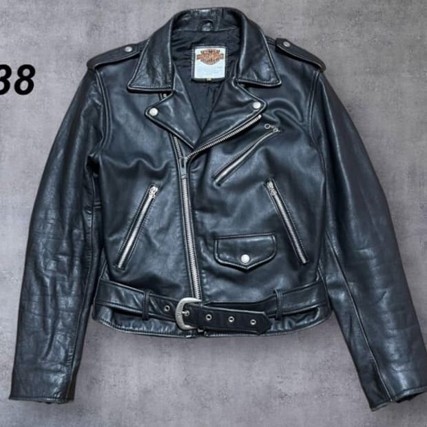[38] 할리데이비슨 쇼트 레더 라이더 자켓