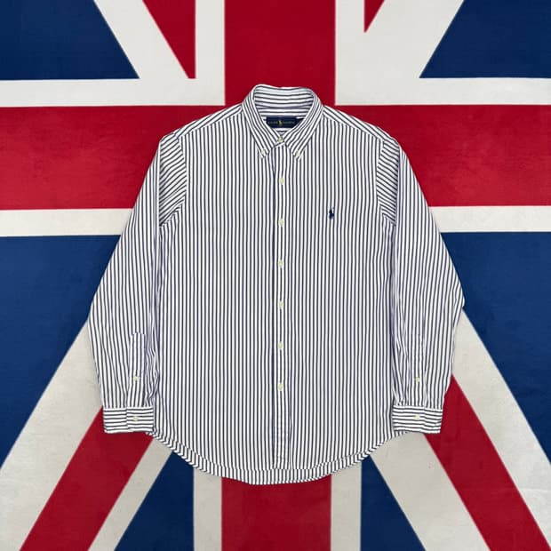 폴로 스트라이프 셔츠 M 실측 L 