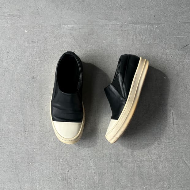 릭오웬스 레더 슬립온 