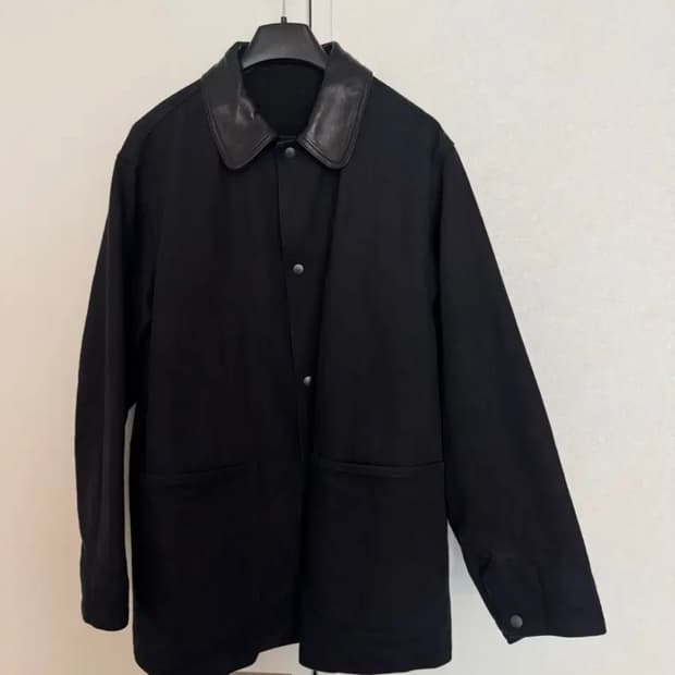 코모리 24AW 레더카라 데님자켓 2사이즈