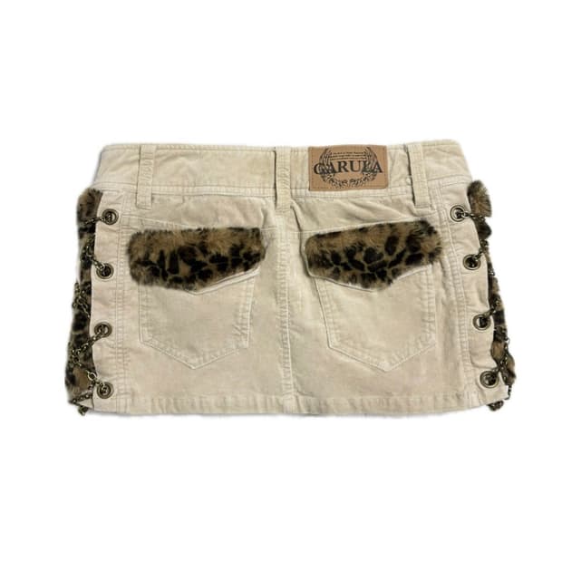 갸루 호피 퍼 스커트 펑크 punk d.i.a