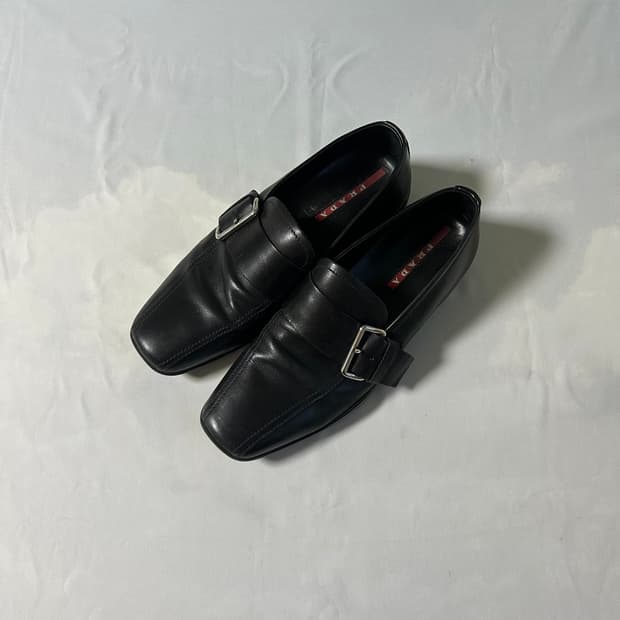 Prada sports buckle strap loafer