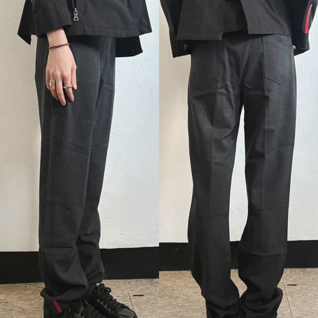 프라다스포츠 세미 플레어핏 울 슬랙스