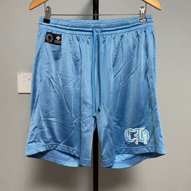 [L] 크롬하츠 메쉬 바시티 쇼츠 스카이 블루