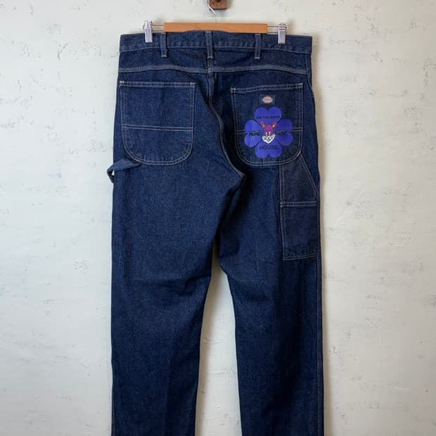 디키즈 빈티지 백포켓 프린팅 카펜터 데님팬츠