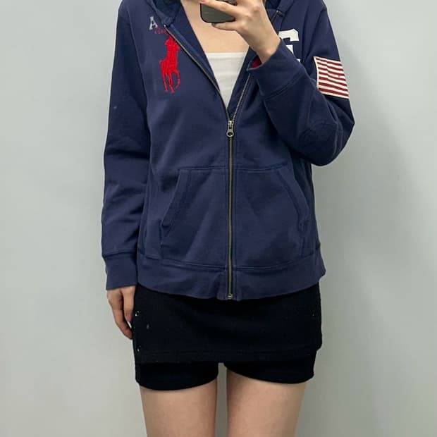 폴로 랄프로렌 빅포니 USA 성조기 네이비 후드집업