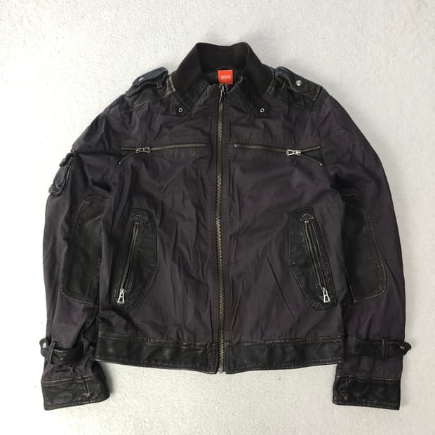 휴고보스 레더 디테일 자켓