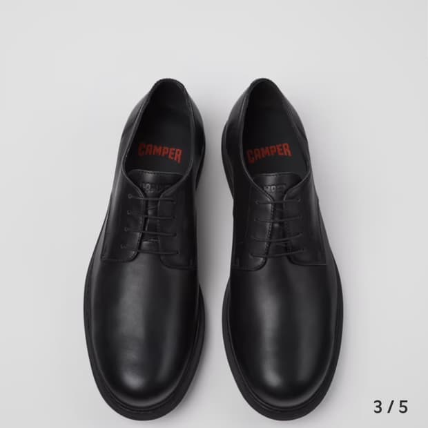 (새상품급) Camper 캠퍼 뉴먼 더비 블랙 41