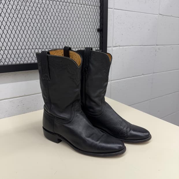Lucchese 2000 Goat Skin Black 8.5D