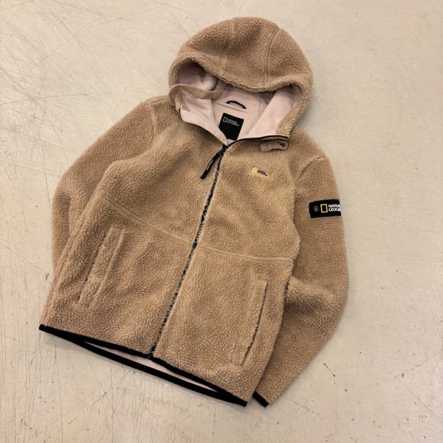 내셔널지오그래픽 와펜 플리스 후드 집업