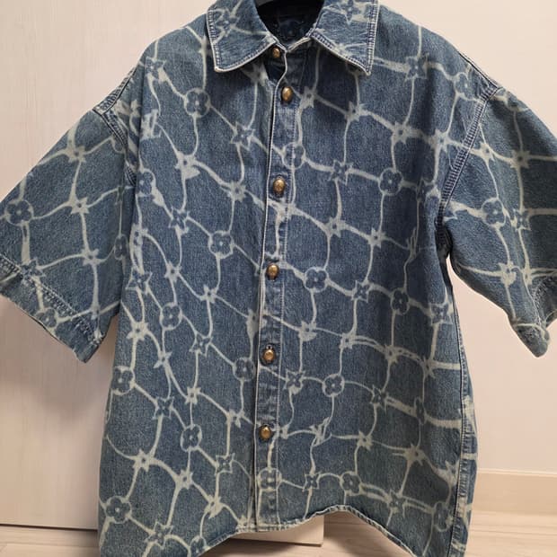 루이비통 데님 반팔 셔츠 XXL 105~