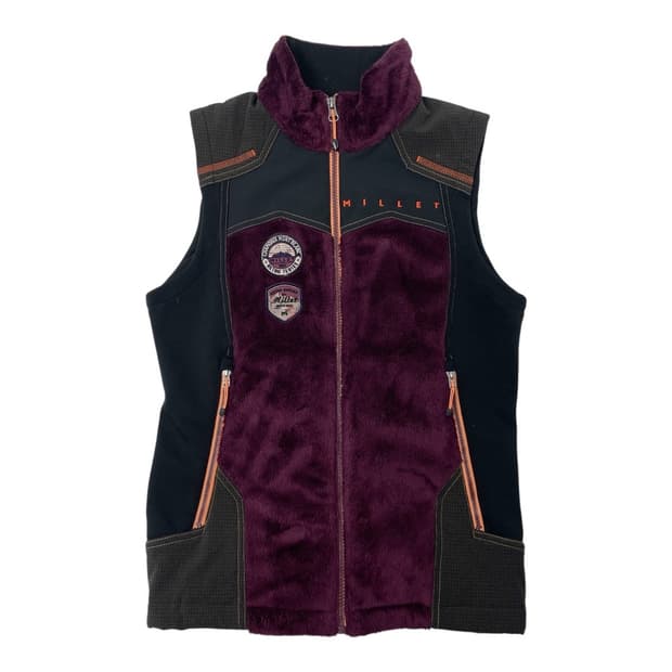 [중고] 밀레 여성 퍼 베스트 조끼 퍼플 95