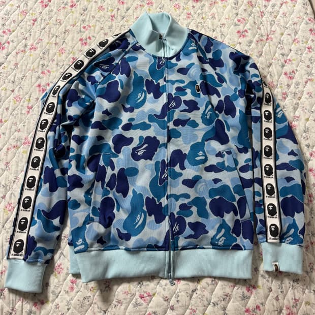 베이프 ABC 카모 트랙자켓 블루 XL