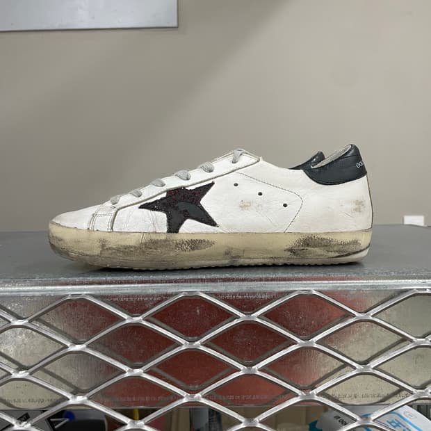 골든구스 슈퍼스타 화이트 블랙탭 38