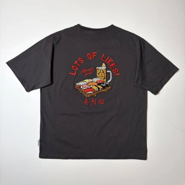 JS 와가라 자수 스시 반팔 티셔츠 PN9194