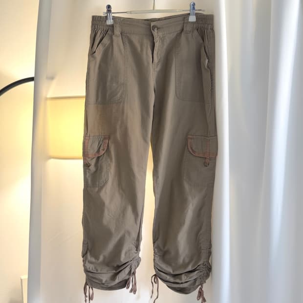 [jpn vtg] shirring cargo pants