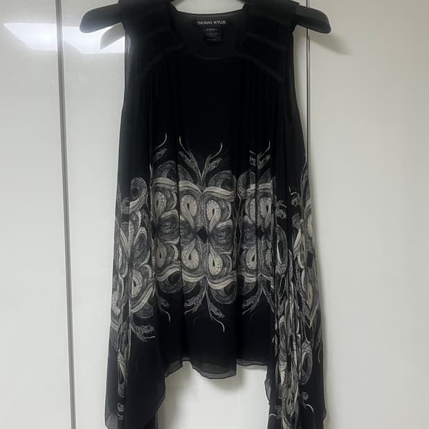 thomas wylde 실크 드레이프 나시