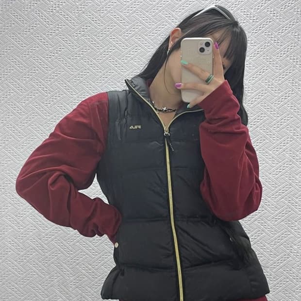 필라 검골 오리털 덕다운 패딩 조끼 95 C06974