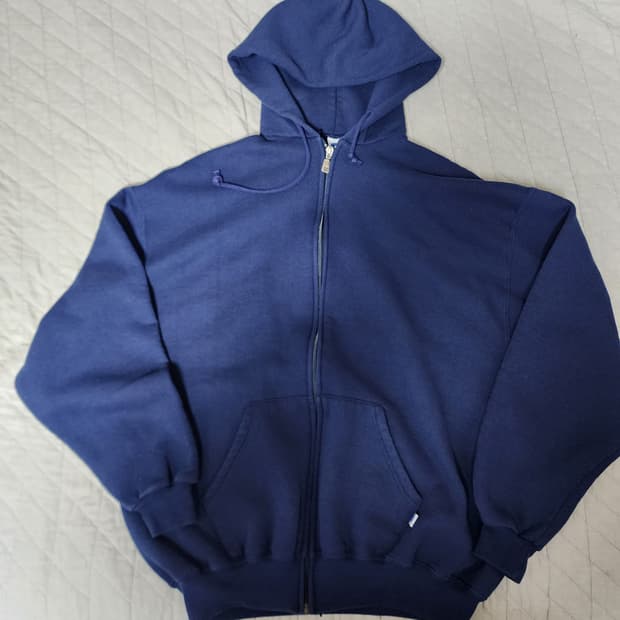 [XL] 90s 러셀 애슬레틱 후드집업 네이비
