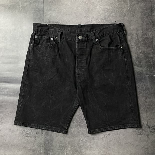 LEVI'S 리바이스501 빈티지 블랙 데님 하프팬츠 A01176
