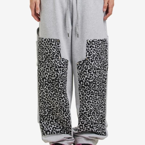 [M]스타팀 star team 레오파드 스웻 팬츠 그레이