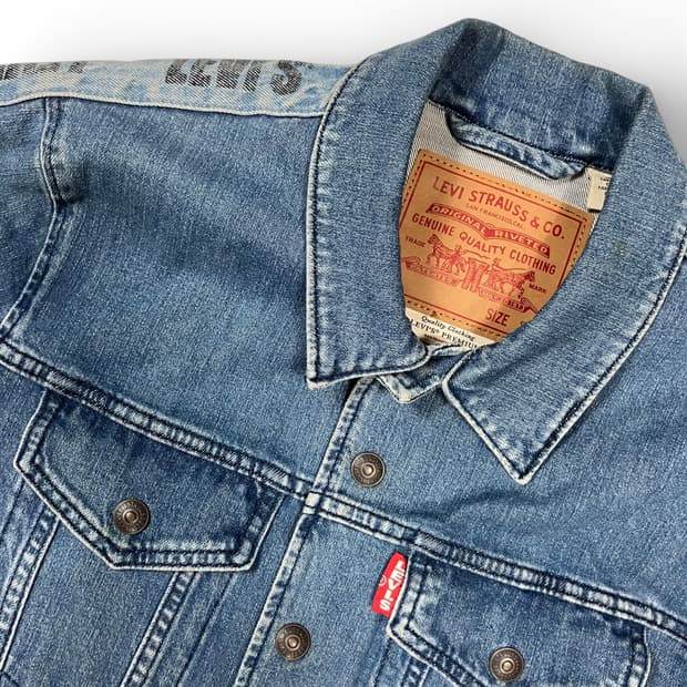 프리미엄 리바이스 데님 자켓 로고 라인 S