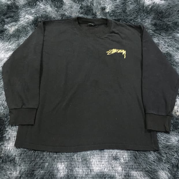 투티/A10 STUSSY 긴팔 티셔츠 프린팅 멀티 주사위 다이스 빈티지