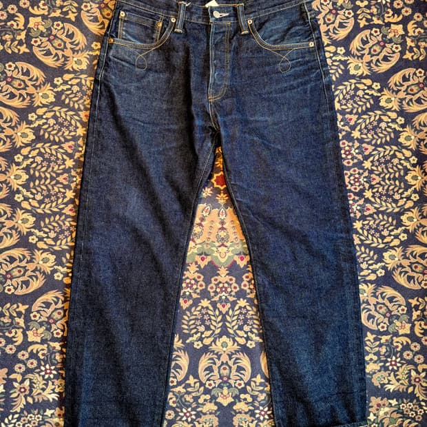 더블알엘 로우 스트레이트 셀비지 데님