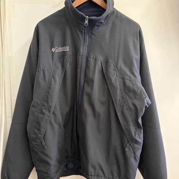 N109. 콜롬비아 쉘드 자켓 바람막이 후리스 블랙