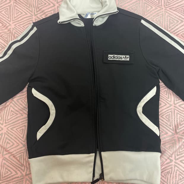 아디다스 브뤼셀 흰 검 트랙탑 긴팔 져지 90