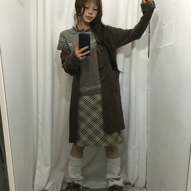🪹따뜻한 브라운 체크 코디 세트 🪹