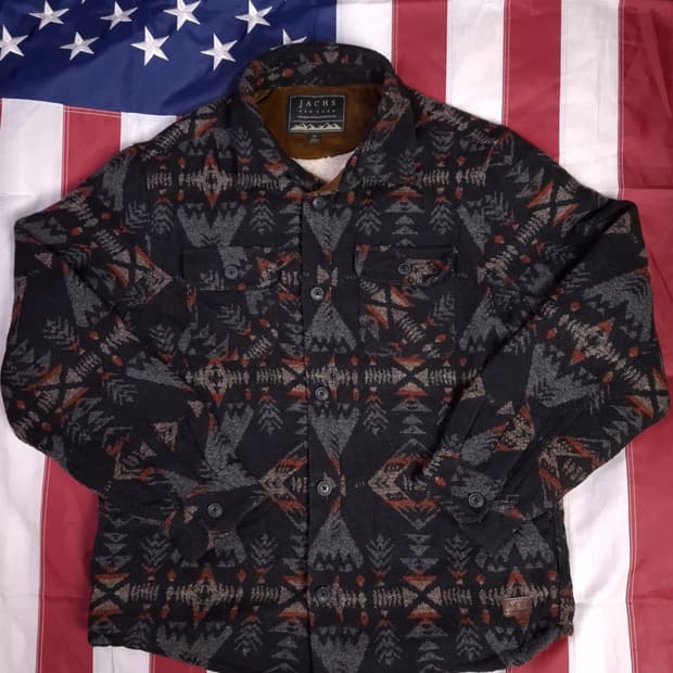 오리지날 JACHS 아즈텍 나바호 패턴 셔츠 자켓