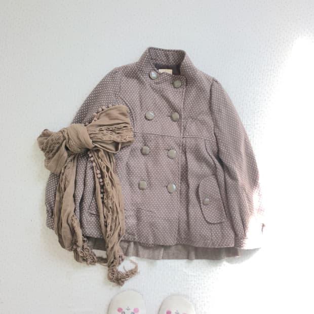 JPN/ 땡땡이코트 도트코트 아방핏코트 더블단추코트 봄코트아방핏더블단추