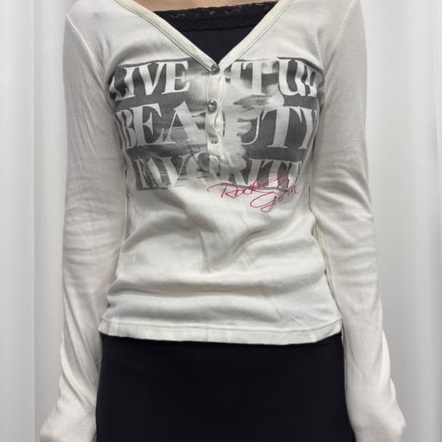 white printing top