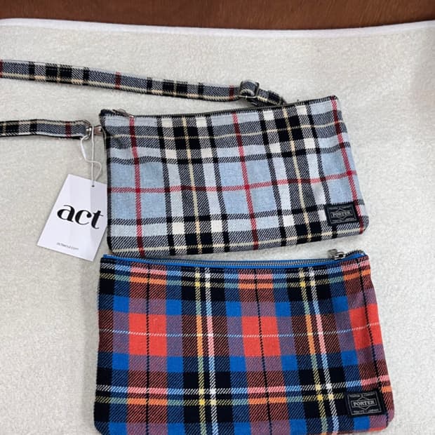 9way 포터 울 체크 패턴 백