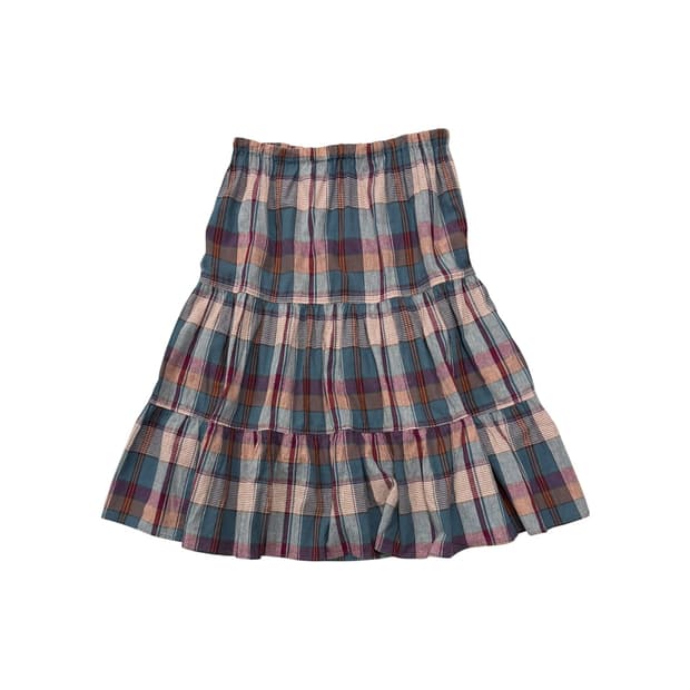 Beams boy plaid tiered skirt
