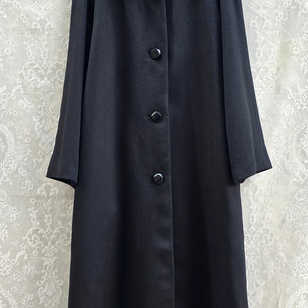 캐시미어 100% 블랙 싱글코트