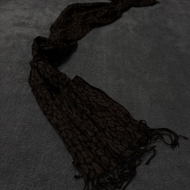 Vintage v-kei punk mood leopard scarf