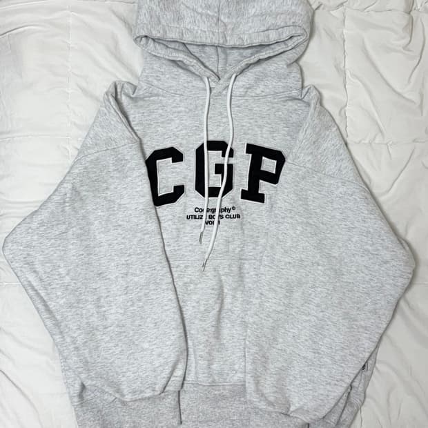 CGP 코드그라피 아치 로고 후드티 _ 라이트그레이